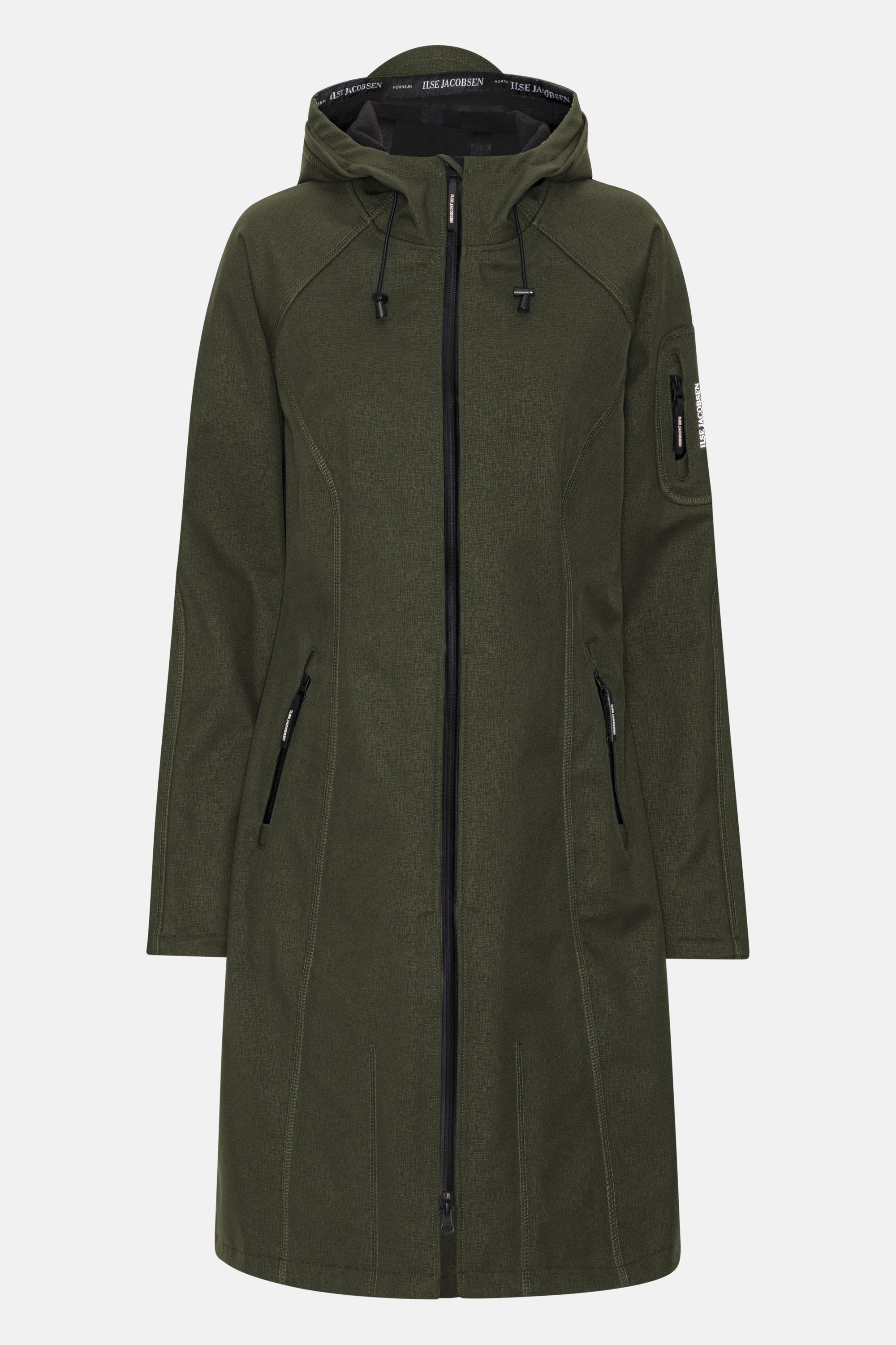 Ilse Jacobsen Hornbæk Rain Langer Regenmantel Raincoat 410 Army